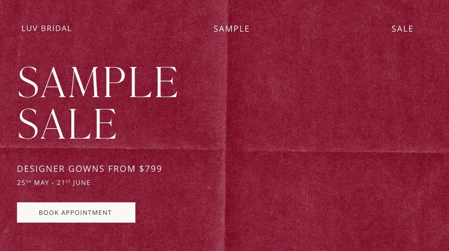 Sample Sale Mobile Banner